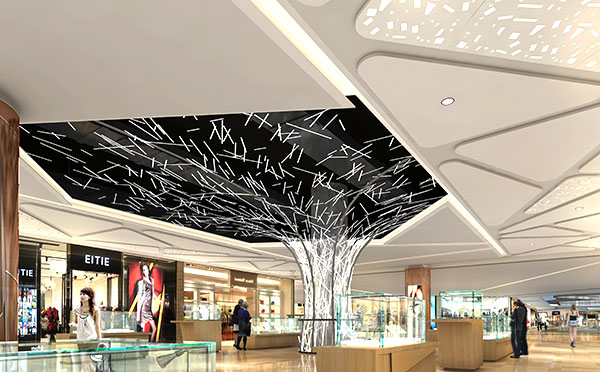 氟碳铝单板吊顶效果图