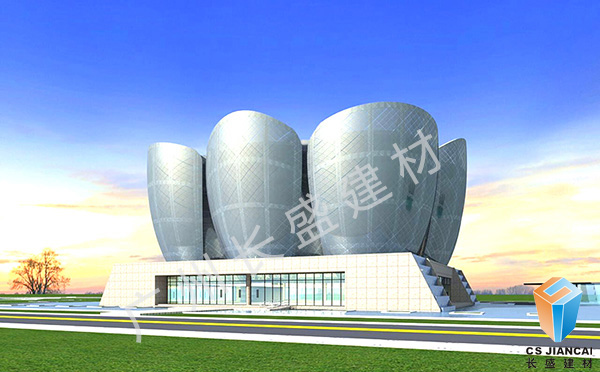 双曲氟碳铝单板应用效果实例图1001