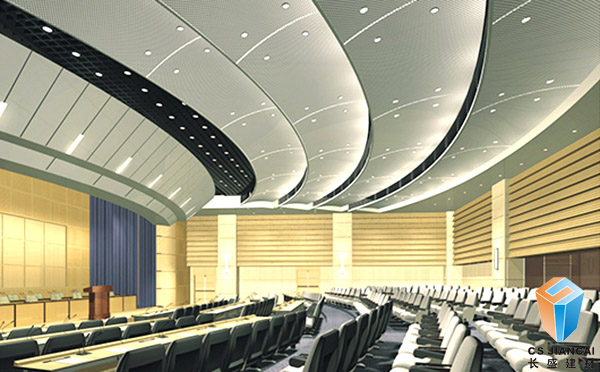 弧形铝单板会堂应用效果