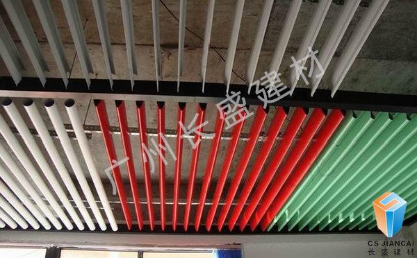 v型铝挂片吊顶安装实拍图