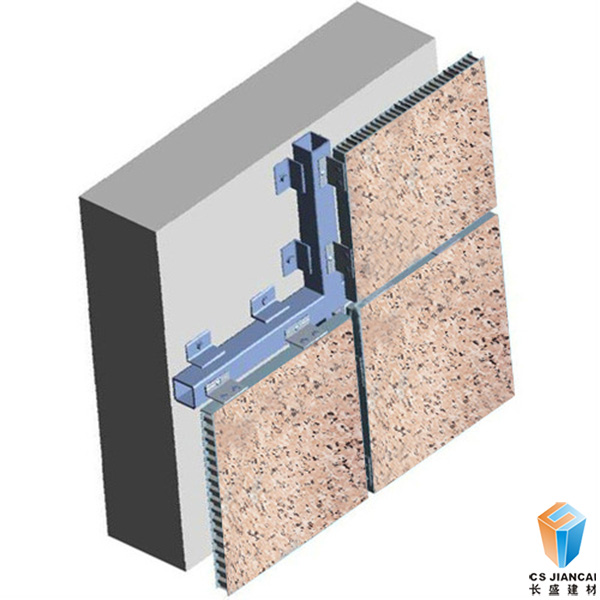 石纹铝蜂窝板安装结构图
