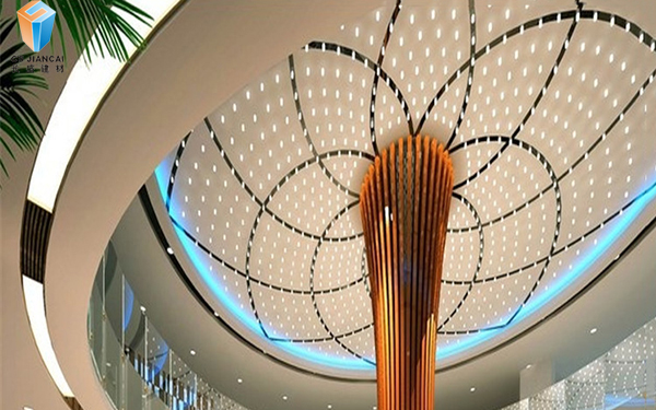 弧形冲孔铝单板吊顶2