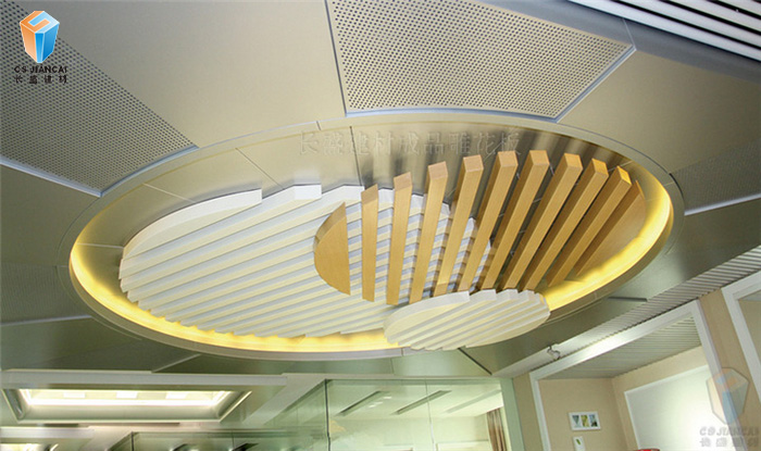 弧形冲孔铝单板吊顶