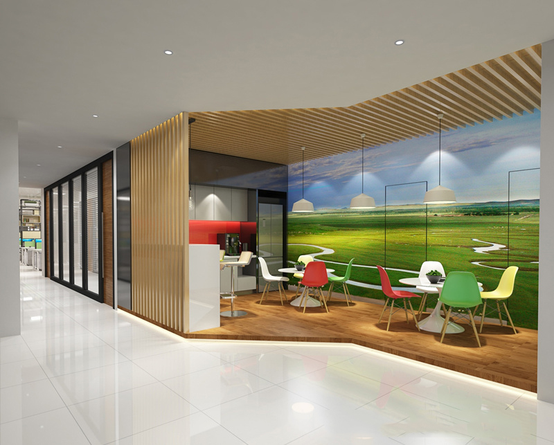 仿木纹铝方通吊顶