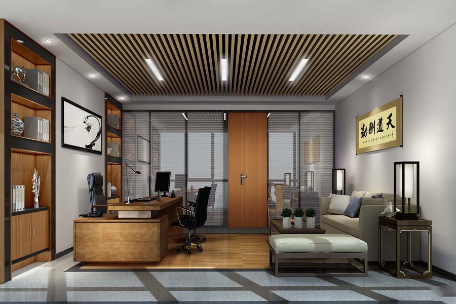 仿木纹铝方通吊顶