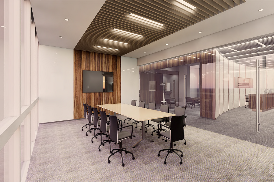 仿木纹铝方通吊顶